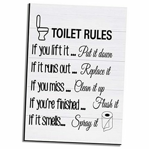 Toilet Rules Wall Art Decor Wood Toilet Rules Sign Funny Bathroom Sign Rustic 313050424406 | eBay Toilet Rules Wall Art Decor Wood Toilet Rules Sign Funny Bathroom Sign Rustic 313050424406 | eBay
