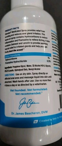 Glandex Anal Gland Boot the Scoot Spray for Dogs and Cats 4 oz. FREE SHIPPING - Picture 3 of 4