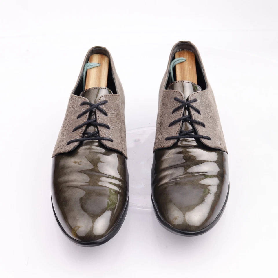 Munro 女式 Markella 牛津 9 码 SS NARROW 棕色漆褐色系带鞋 — 第 4/4 张图片