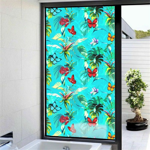 New Ethnic Static Cling Frosted Stained Glass Window Door Sticker Film - Picture 5 of 28