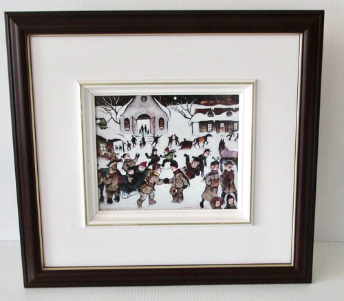 BEAUTIFUL NORMAND HUDON QUEBEC ARTIST PICTURE UNDER GLASS WITH FRAME