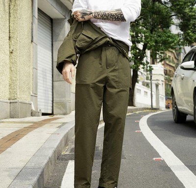 Mens Cotton Blend Loose Hooded Dungarees Overalls Jumpsuit Pants Rompers Trouser