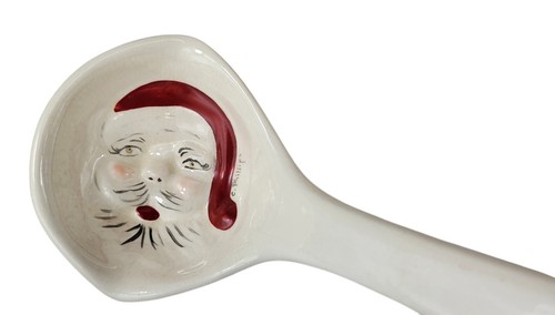 Vtg 1950s Mallory Jamar Ceramic Christmas Santa Claus Punch Bowl 12 Mugs Ladle - Picture 20 of 24