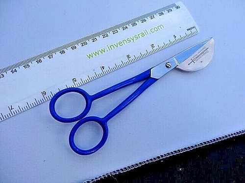 Apliques de pico de pato doblado rojo 6" tijera bordado/confección de vestidos - Imagen 3 de 8