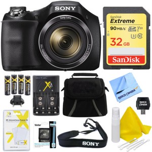 Sony-Cyber-shot-DSC-H300-20-1MP-35x-Zoom-Camera-Black-32GB-Extra-Batteries-Case