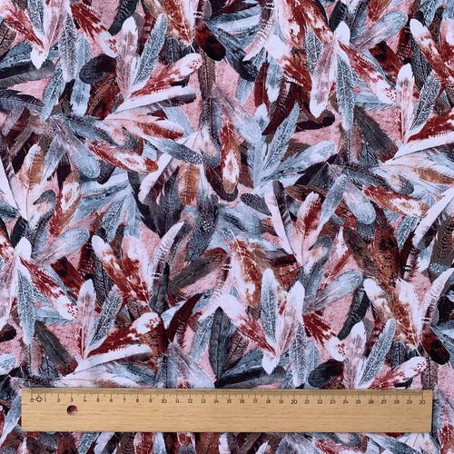 Floral Abstract Botanical 100% Digital Viscose Challis Soft Draping Dress Fabric - Picture 66 of 111