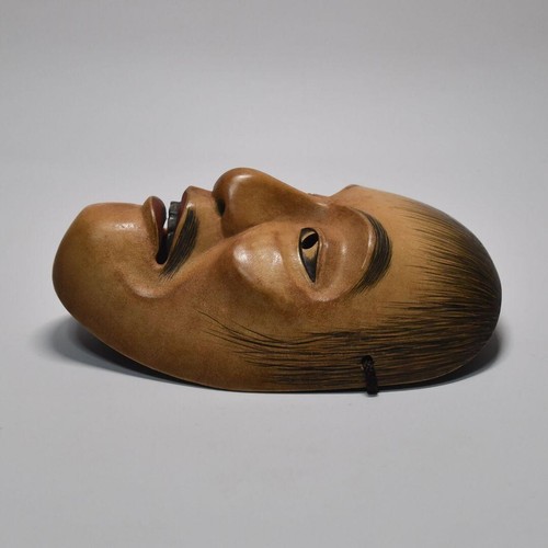 Japanese Traditional Noh Mask Omen Kabuki 75-D4 - Picture 3 of 7