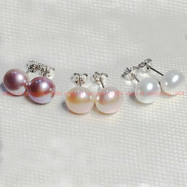 Natürlich Weiß Rosa Lavendel Kultiviert Frisches Wasser Perle Ohrringe Schmuck Natürlich Weiß Rosa Lavendel Kultiviert Frisches Wasser Perle Ohrringe Schmuck