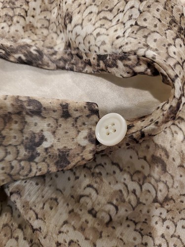 Gonna donna Anthropologie Christopher Deane 100% seta stampa paillettes avvolgente taglia 8 - Foto 6 di 9