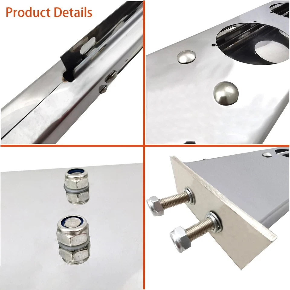 Perchas de guardabarros rectas de acero inoxidable de 30"" con recortes de luz de 4"" para semirremolques Foto 4 de 4