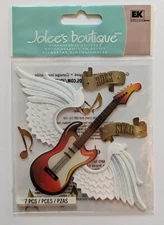 Jolee's Rock Star Guitar With Wings Rock & Roll Music Scrapbooking Stickers