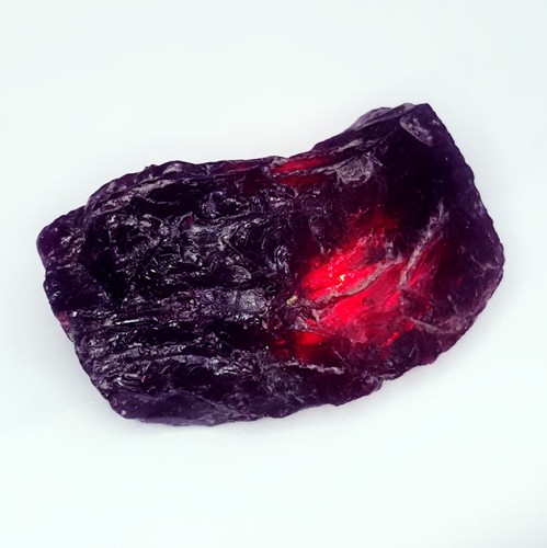 Pietra preziosa libera certificata 64,47 ct granato rosso naturale non trattato gemma grezza non tagliata - Foto 2 di 8