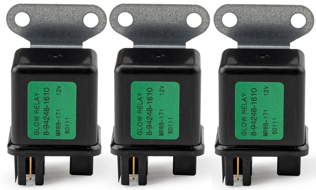 3x Glow Plug Relay 8942481610 MR8B-171 94248161 For Hitachi EG30 EX27U Excavator 3x Glow Plug Relay 8942481610 MR8B-171 94248161 For Hitachi EG30 EX27U Excavator