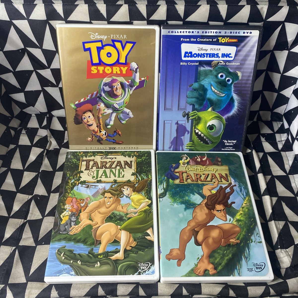 Disney Dvd Lot Of 4: Tarzan & Jane - Tarzan - Monsters Inc