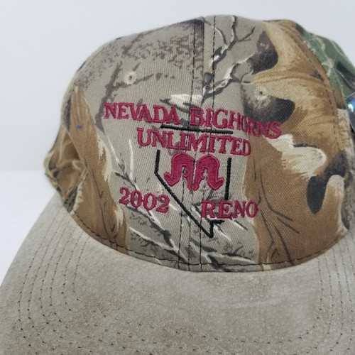VTG Nevada BigHorns Unlimited Reno 2002 Camo Hat Strapback NWT USA Made - Picture 3 of 7