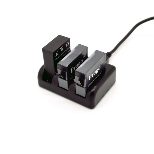Progo Caricatore USB a 3 canali per GoPro Hero 4, batteria Gopro Hero 3 AHDBT-401 302 - Foto 6 di 7