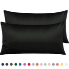 Quality Satin Zipper Pillowcase Nice Rich Colors 2 Pack Standard Queen King