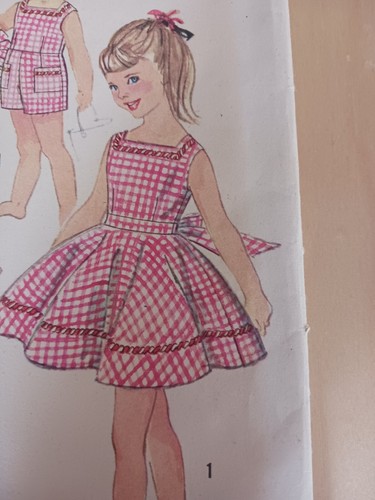 Vintage Simplicity Sewing Pattern 3031 Child Size 6 PlaySuit Romper And Skirt - Picture 2 of 8