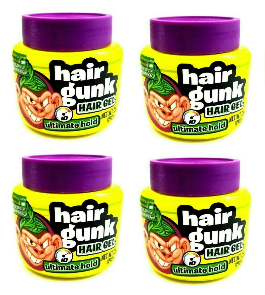 LOT 4 Bottles ) Monkey Gunk Hair Gunk Hair Gel Ultimate Hold