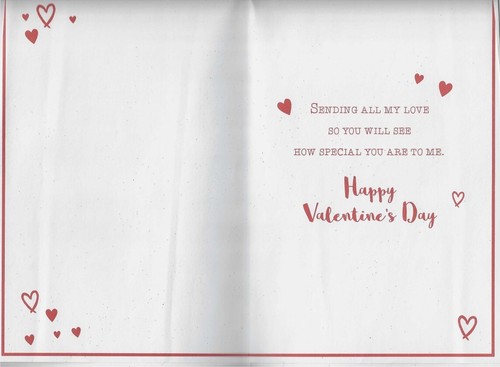 WITH LOVE TO MY HUSBAND VALENTINE'S DAY CARD 9 X 6 INCHES - Picture 2 of 2