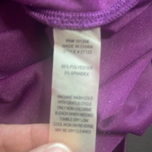 Soft Surroundings Cowl Neck Velvet Tunic Size M Purple Asymmetrical Pullover EUC - Picture 8 of 11