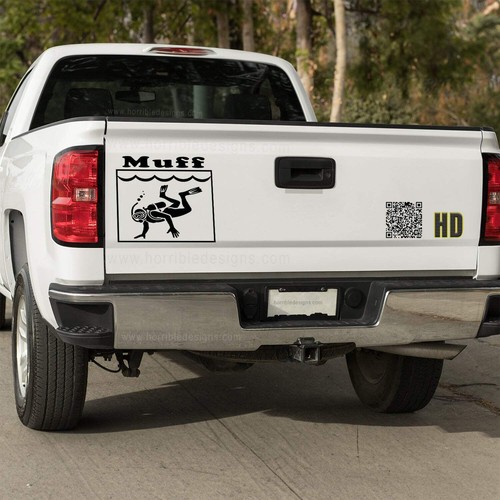 Muff Diver Vinyl decal Funny Rude Bearded Clam Adult Humor Vagene - Picture 62 of 109