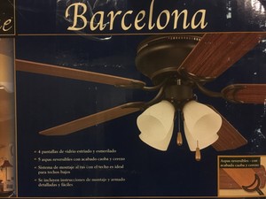 Details About Barcelona 52 Inch Ceiling Fan With 4 Light Kit Home Elegance Energy Efficient