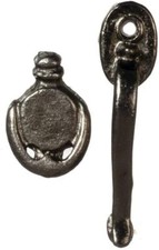 Dollhouse Miniature Door Handle And Knocker Black 1 Pair