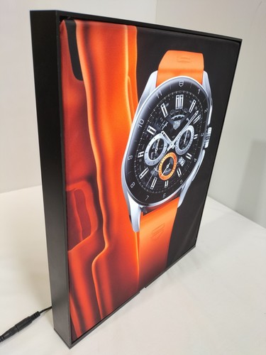 Tag Heuer Harman Kardon Fantástico Iluminado Doble Cara Tienda Reloj Publicidad - Imagen 6 de 15