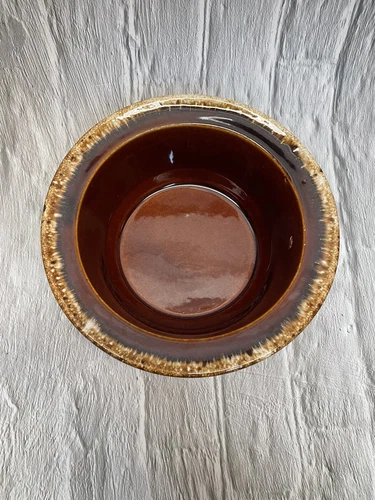 Vintage Hull Crestone Oven Proof USA Bowl 7.75”Brown Drip Bowl Very Nice !!!