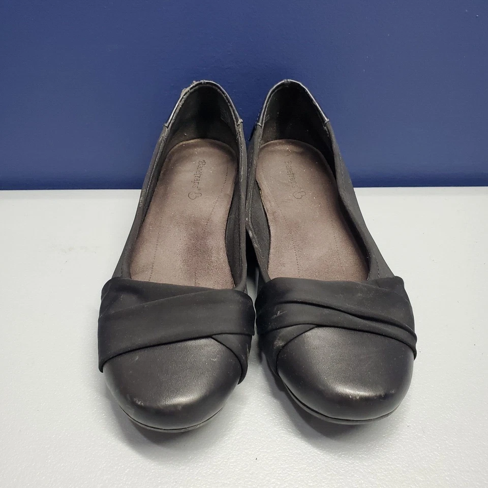 Zapatos de salón de ballet Baretraps Misty para mujer talla 8M negros hechos por el hombre punta redonda sin cordones Foto 2 de 4