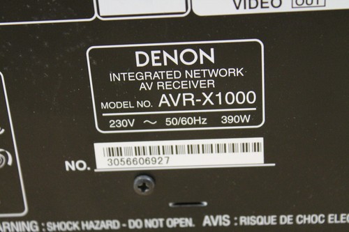 DENON AVR-X1000 5x145 Watt Network AV HDMI DTS Digital Surround - Schwarz - Bild 5 von 5