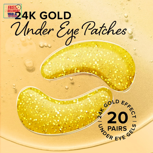 24K Gold under Eye Gels for Puffy Eyes and Dark Circles - Collagen & Hyaluronic - Picture 4 of 12