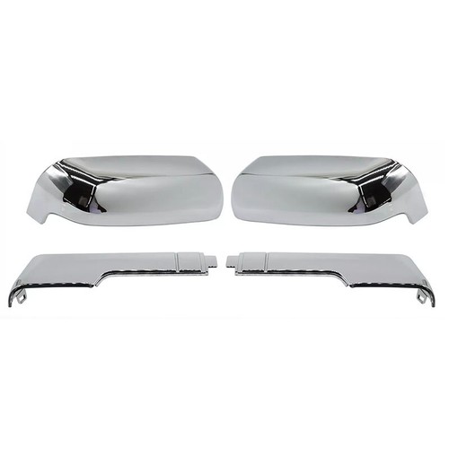 Chrome Top+Side Clip-On Mirror Covers FOR 2020-23 Chevy Silverado GMC Sierra HD - Picture 10 of 10