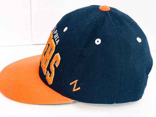 Philadelphia Flyers SnapBack Raised Embroidered Cap Hat Blue Orange NHL Hockey - Picture 4 of 9