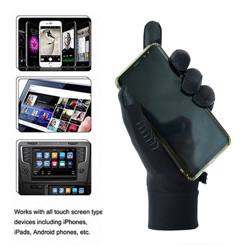 REDRUM Black cycling gloves Men Women Warm Windstopper Running gloves - Picture 5 of 9