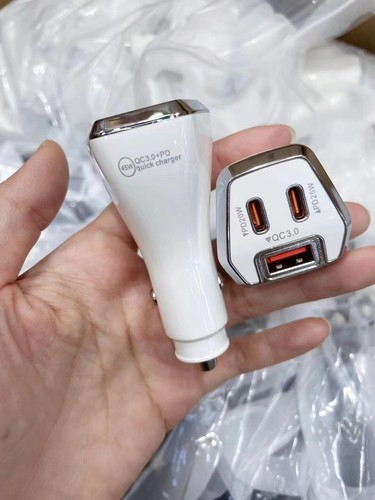 45W TypeC PD+USB QC 3.0 3-Port Quick Charging Adapter Fast Car Charger For Phone - Zdjęcie 8 z 18