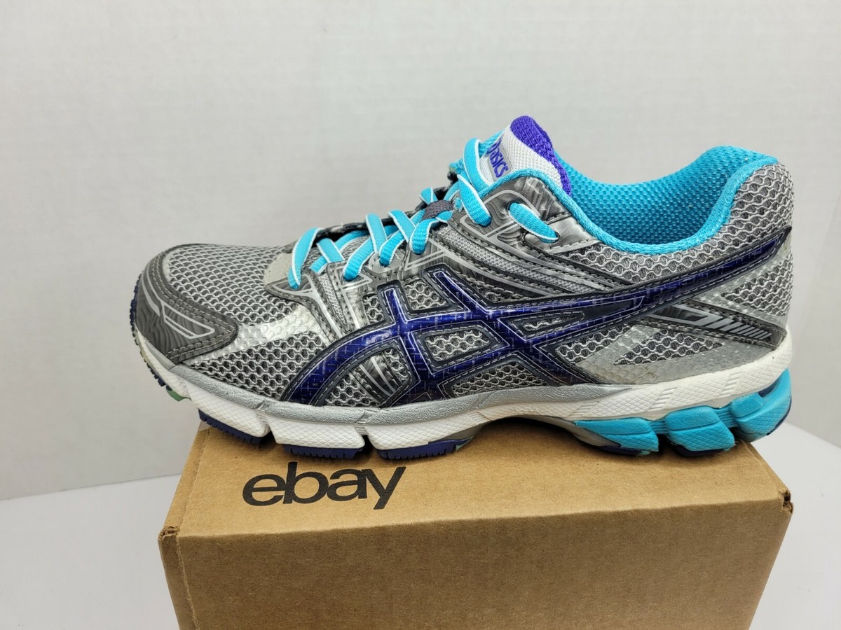 アシックス TGN920 Asics Womens GT 1000 T2L6N Silver Gray Blue Running Shoes