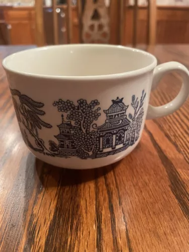 Churchill England Blue Willow Large Coffee Mug Tea Classic Asian Design 