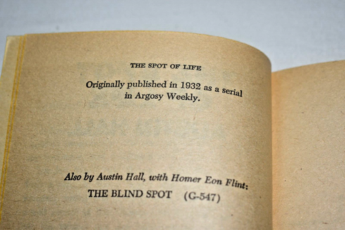 The Blind Spot and The Spot of Life by Austin Hall 1960s First Edition ACE PB - Imagen 6 de 12