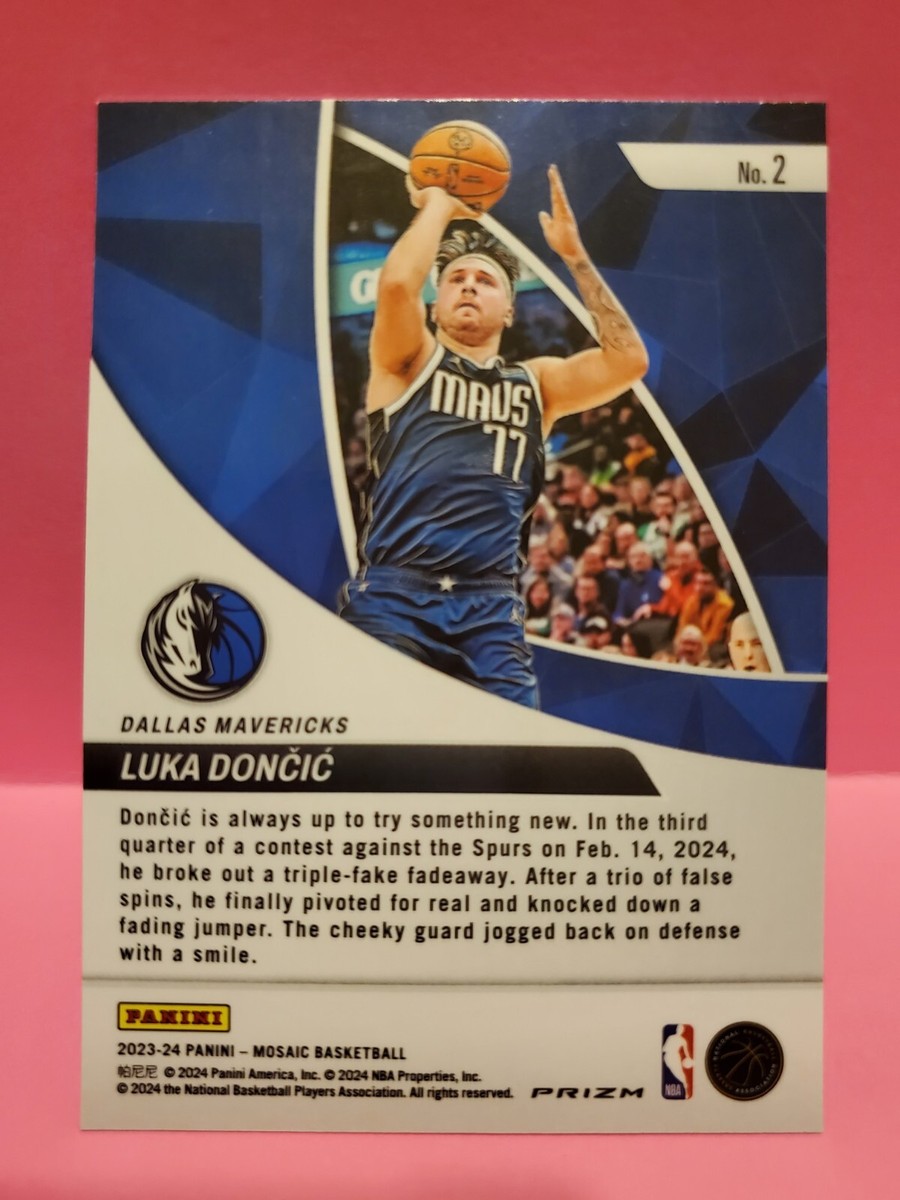 2023-24 Panini Mosaic Luka Doncic Elevate Green Prizm Mosaic 2023-24 Panini Mosaic Luka Doncic Elevate Green Prizm Mosaic