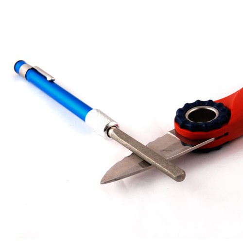 3 in1 Diamond Pocket Blade Knife Sharpener Pen-file Outdoor Tool Fish Saw Hook - Picture 5 of 10