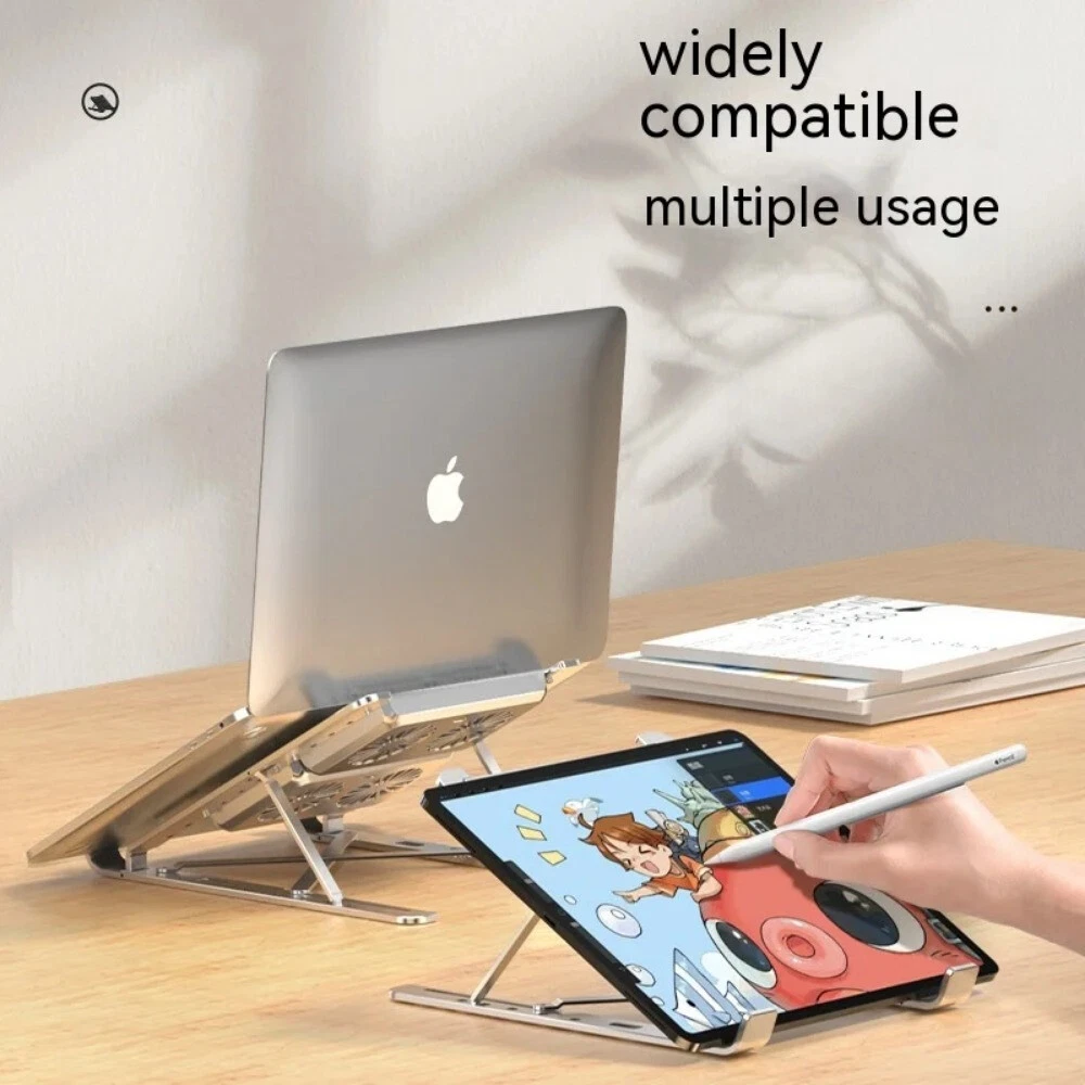 Laptop Stand with cooling fan Foldable lift Notebook holder aluminum alloy with