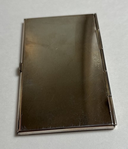 Tiffany & Co. astuccio/porta biglietti da visita vintage placcato argento, sacchetto e scatola - mono - Foto 7 di 16