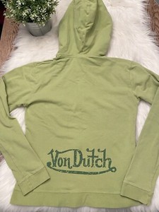Von Dutch Mens Full-Zip Up Hooded Fleece Sweatshirt Von Dutch Mens Full-Zip Up Hooded Fleece Sweatshirt