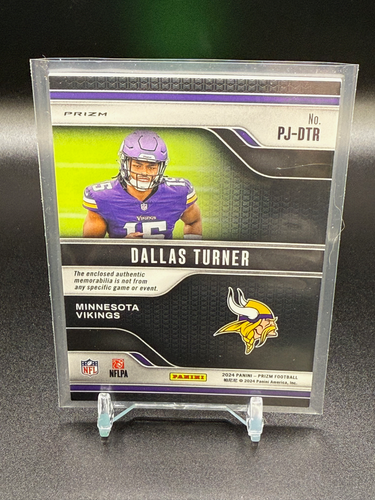 2024 Panini Prizm - Dallas Turner Green Premier Jerseys Patch RC #PJ-DTR🔥 - Picture 2 of 2