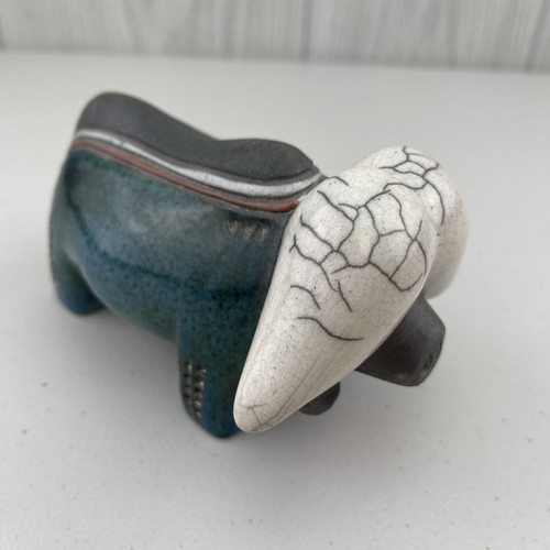 Water Buffalo Hand Made Raku Ceramic South Africa by Porcupine Ceramics Studio
