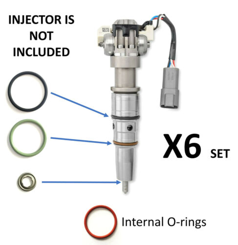 Kit de sello del inyector de combustible para DT570 DT466 MaxxForce DT / 9 / 10 G2.9 Navistar (X6) - Imagen 2 de 2