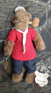 Vtg-Bearly-There-Inc-Sailorman-Bear-12-of-50-Plush-Bear-DI