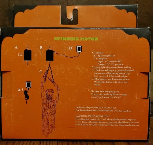 Spinning Motor Halloween Decoration Haunted House Hang Scary Creepy Ghouls - NIB - Picture 3 of 8